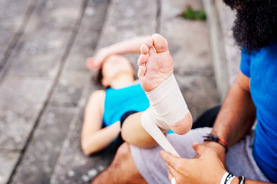 Premises liability slip and fall scene near Edmonds, Washington